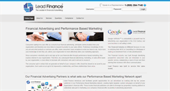 Desktop Screenshot of leadfinance.com